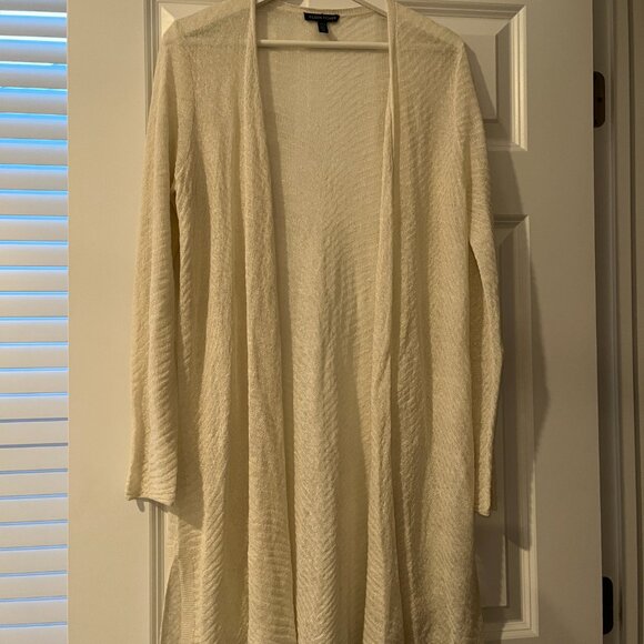 Eileen Fisher Sheer Hemp Open Cardigan Small Petite (S/P) Worn Once - Picture 2 of 13